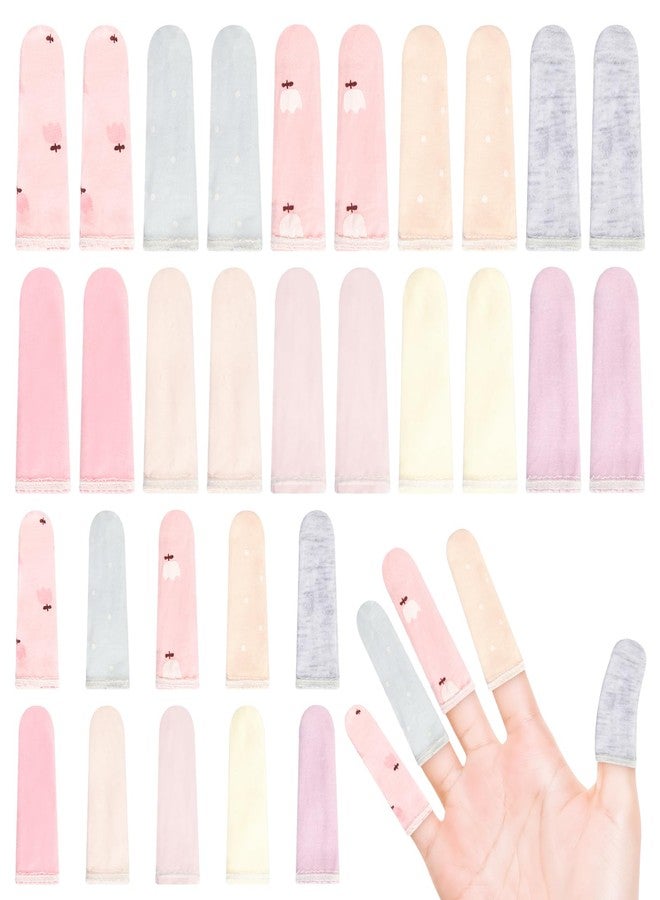 Notoke 100PCS Finger Cots Multicolor Cotton Finger Protectors Breathable Finger Toe Sleeves Thumb Cot Comfort Fingertips Protective Cushion Bandages Finger Tips Protector Color Random - Image 1